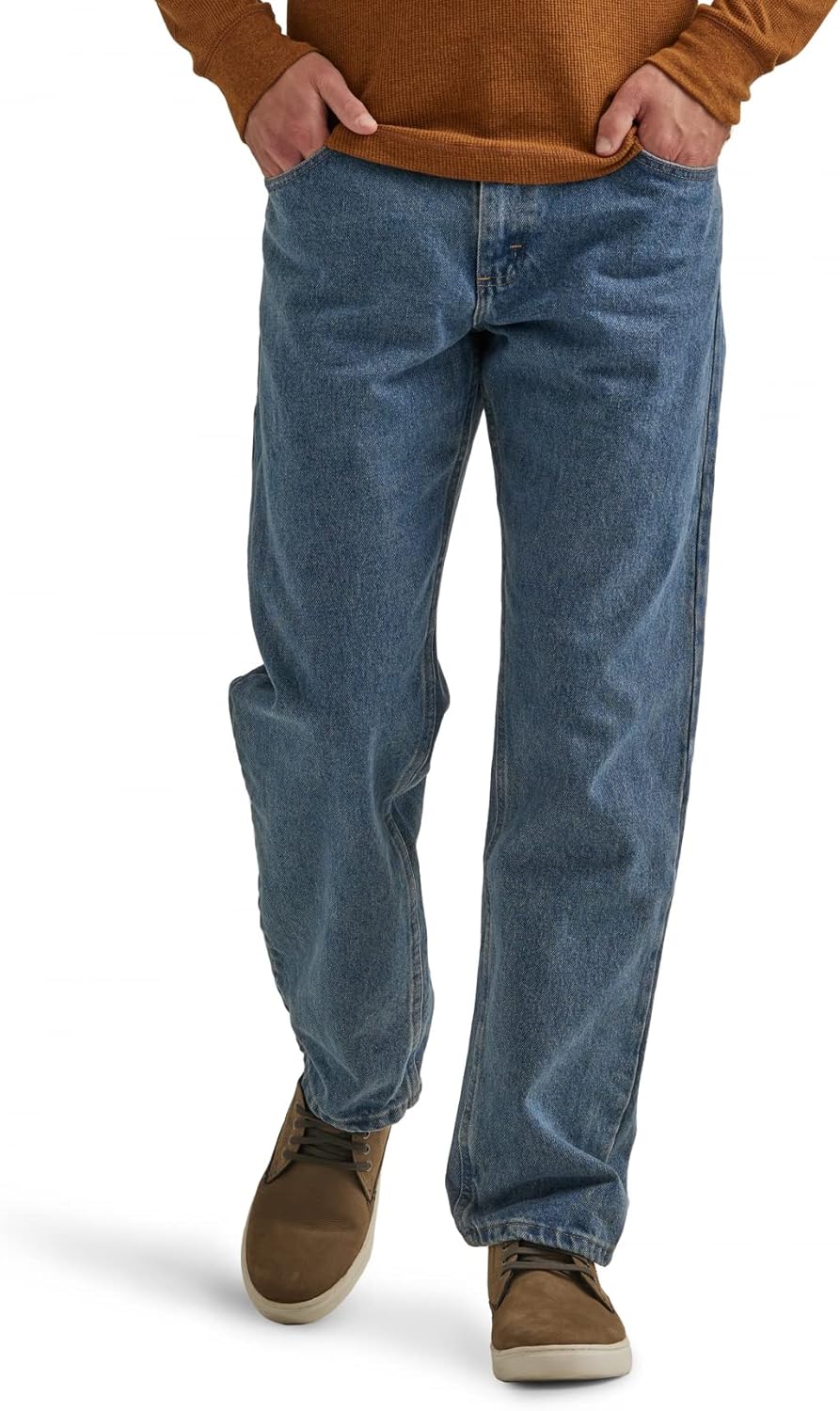 Mens Classic 5-Pocket Relaxed Fit Cotton Jean