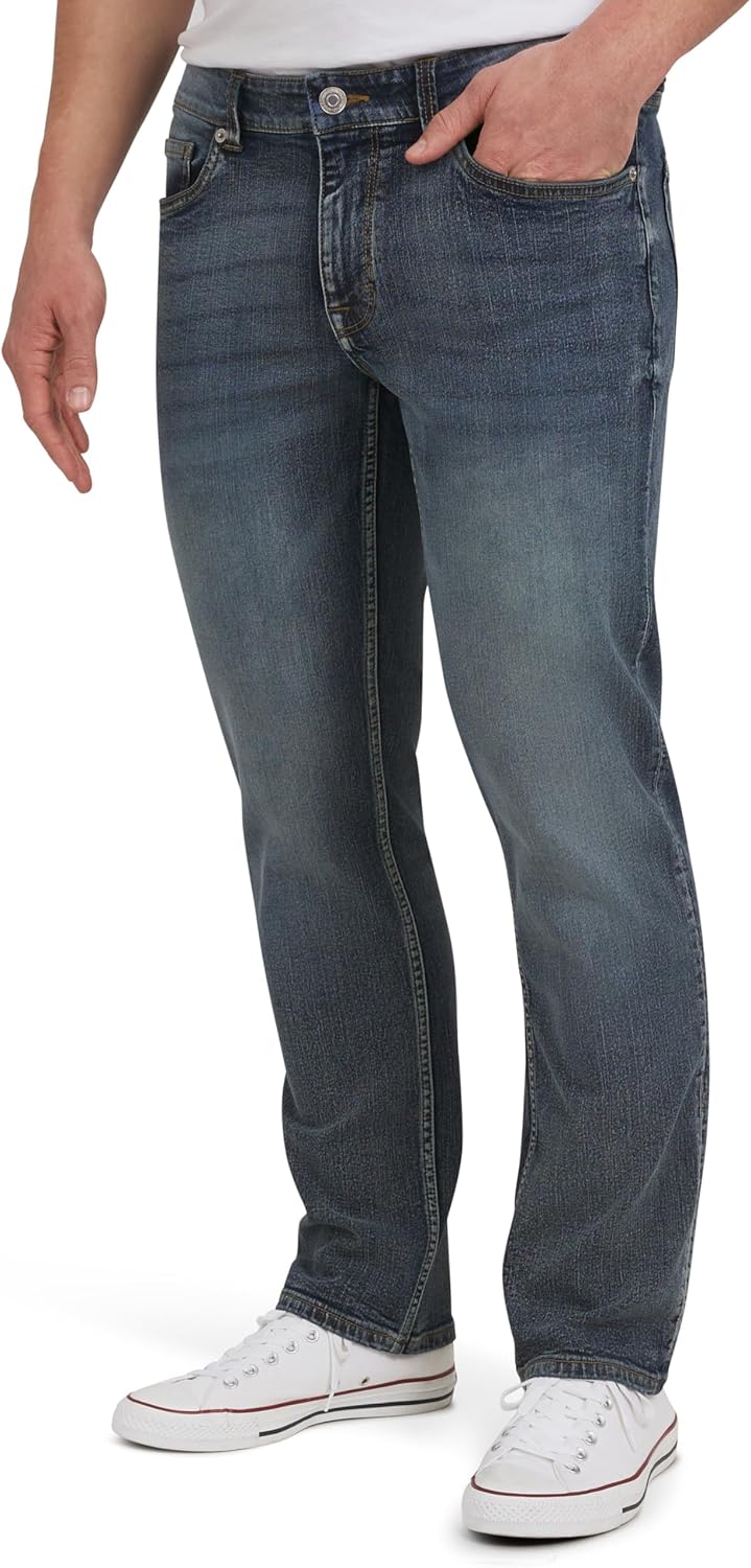 Men's 5 Pocket Straight Fit Stretch Waist Denim Jeans